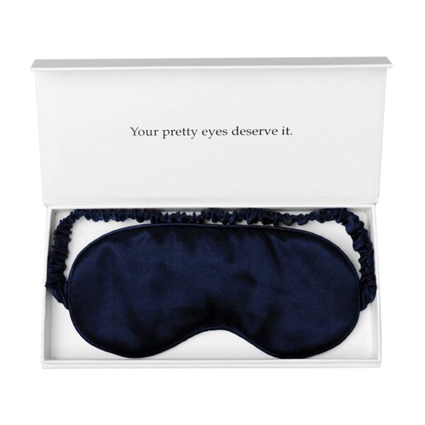 yanser silk sleep mask deep blue